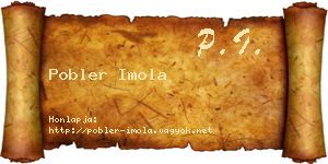 Pobler Imola névjegykártya
